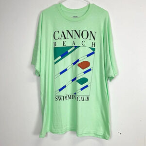 Canon Beach Swimming Shirt Mens 2XL Green Tee Short Sleeve